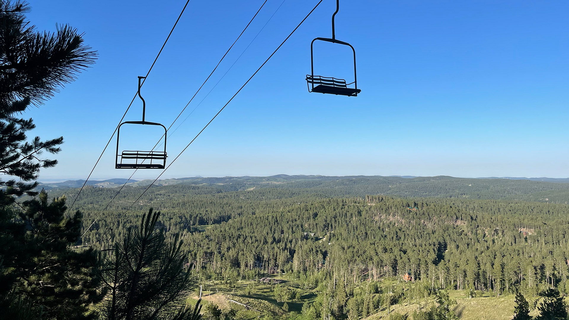 Ski Lift at Deer Mountain Village With Nature Background